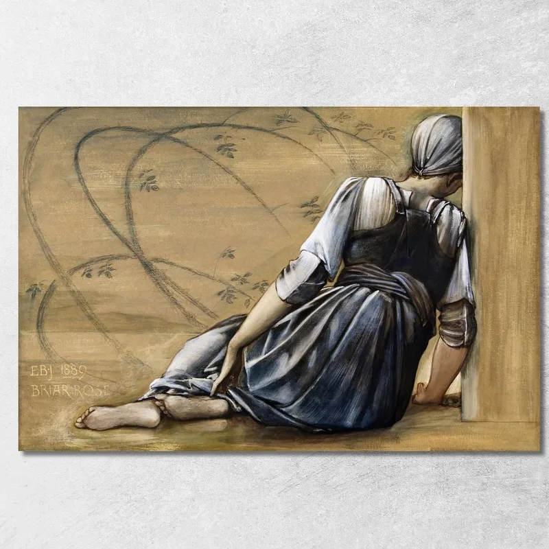 The Briar Rose Series - Study For 'The Garden Court' 1891 Edward Burne Jones canvas print