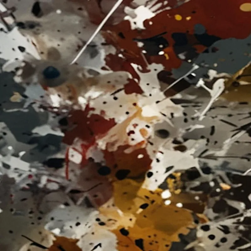Quadro Astratto Dinamico Con Schizzi Di Colore