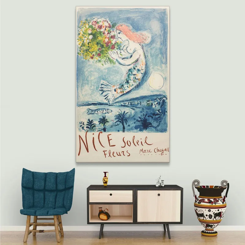 Nice Soleil Fleurs  Chagall Marc