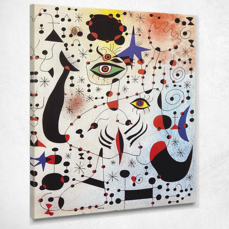 Numbers And Constellations In Love With A Woman Joan Mirò canvas print