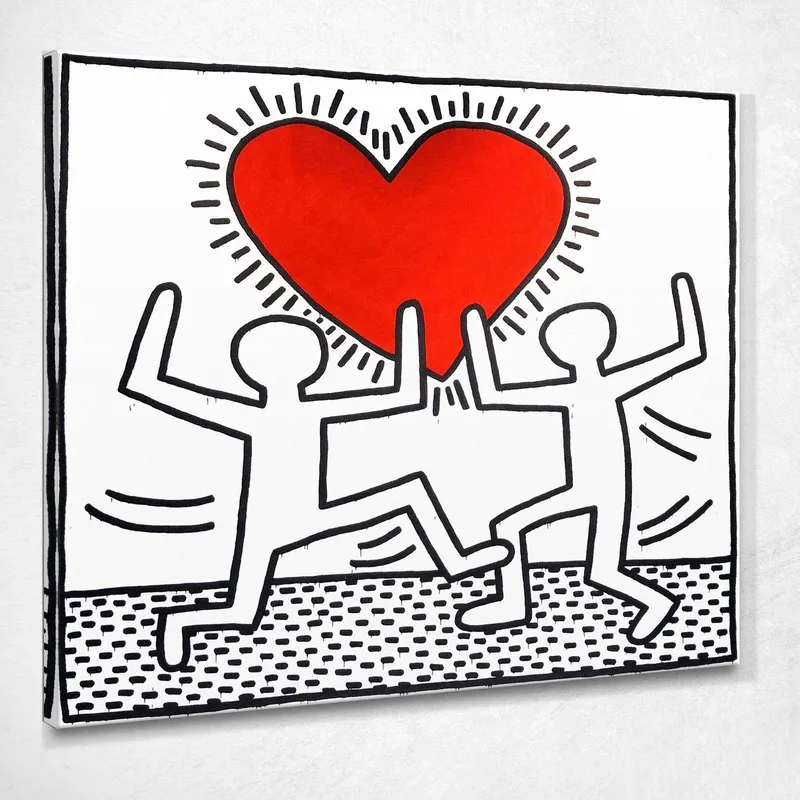 Senza Titolo 16 Keith Haring quadro stampa su tela