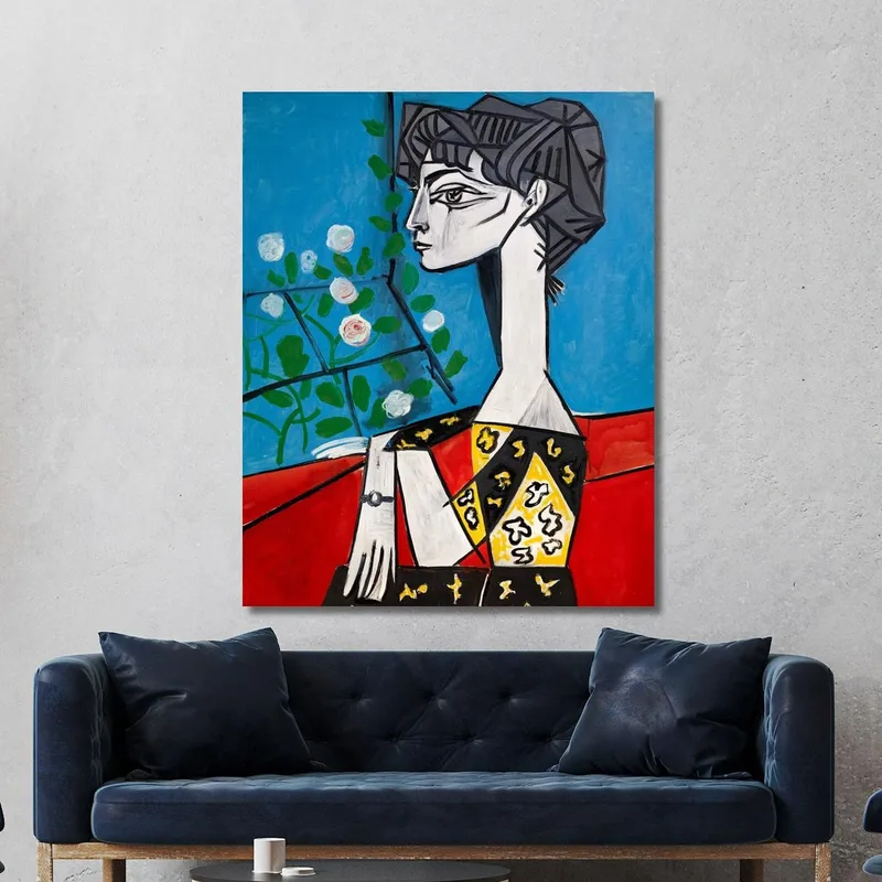 Jacqueline Con Flores 1954 Pablo Picasso
