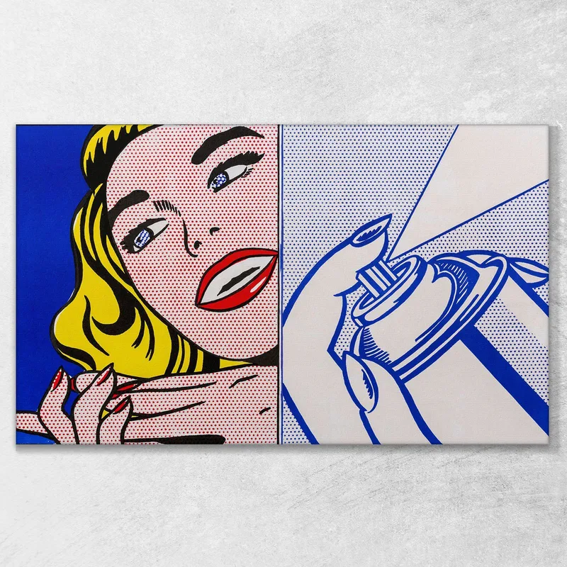 Fille Et Bombe Aérosol Roy Lichtenstein
