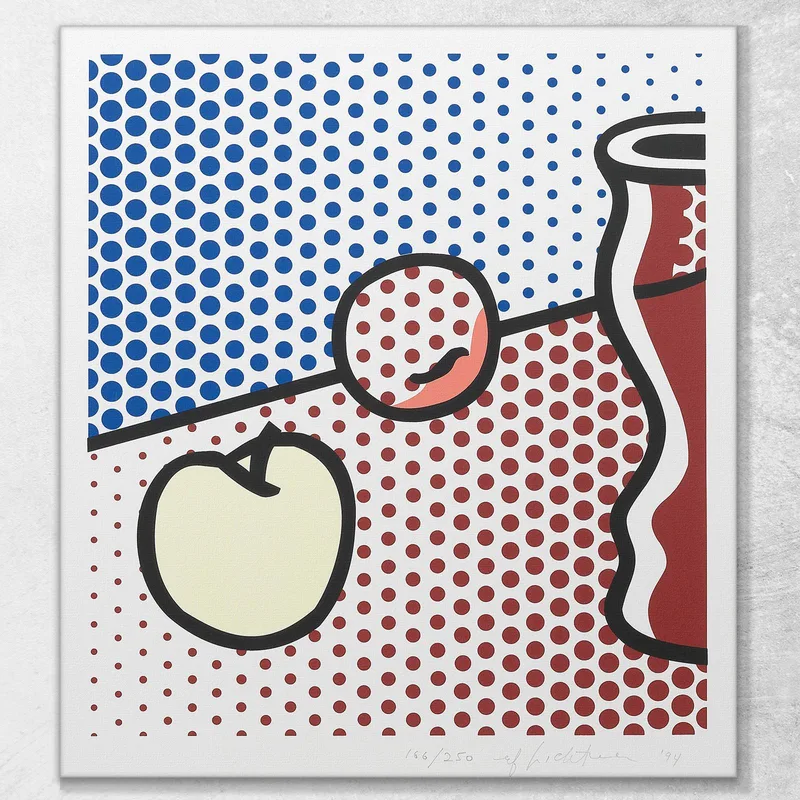 Natura Morta Con Vaso Rosso Roy Lichtenstein