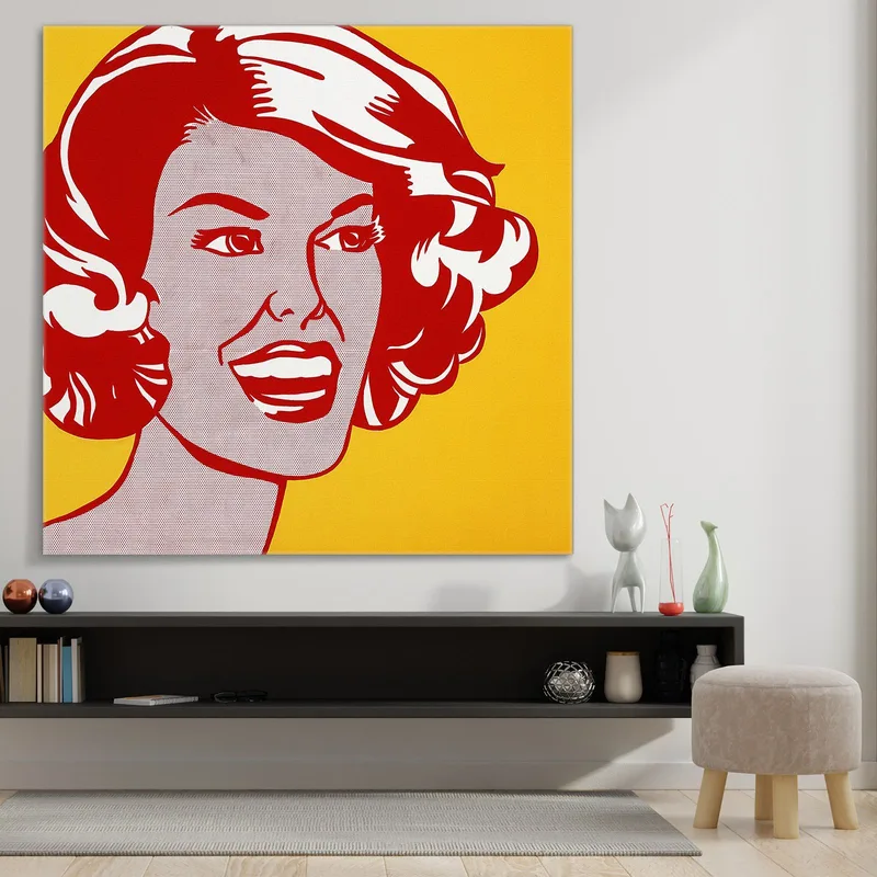Roter Und Gelber Kopf Roy Lichtenstein