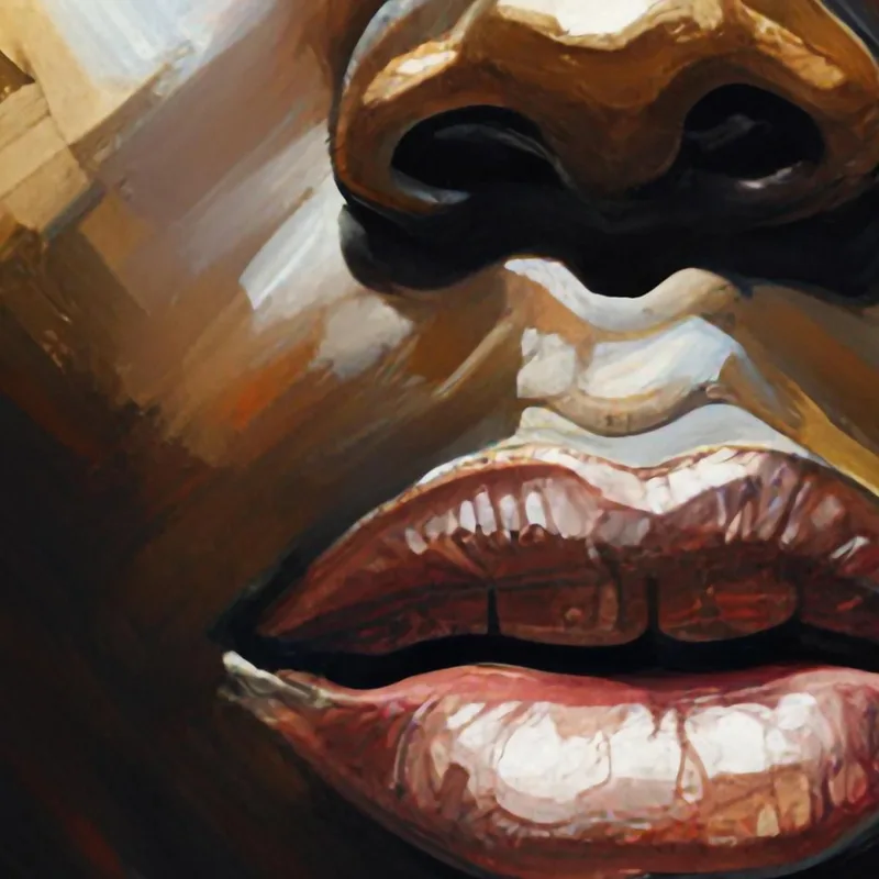 Retrato De Mujer Africana Pintado Con Tonos Dorados Arte Étnico Moderno