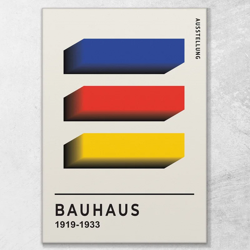 Quadro Bauhaus Linee Geometriche In Rilievo Bauhaus Style