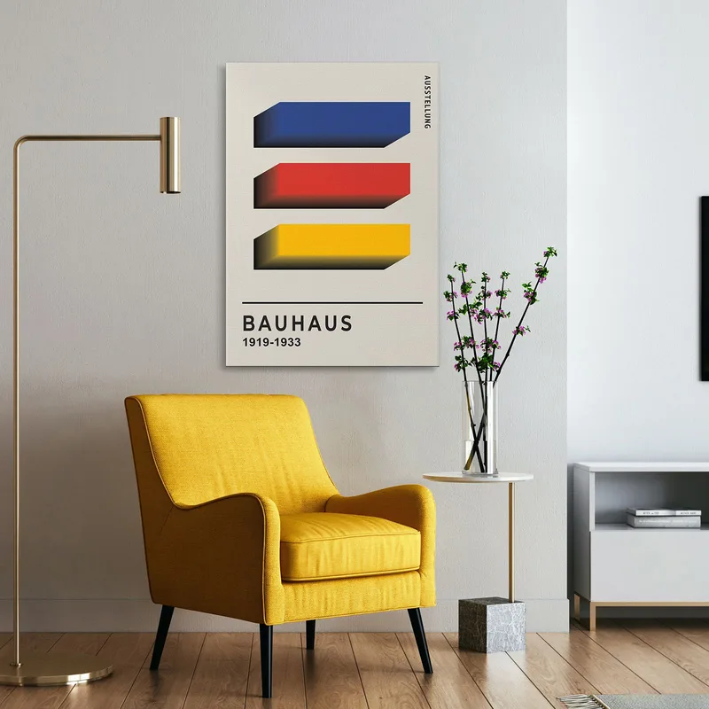 Quadro Bauhaus Linee Geometriche In Rilievo Bauhaus Style