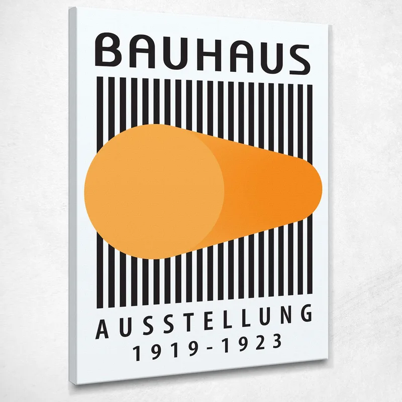 Quadro Bauhaus Cilindro Arancione Astratto Bauhaus Style quadro stampa su tela