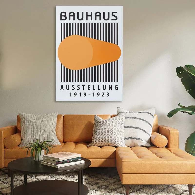 Quadro Bauhaus Cilindro Arancione Astratto Bauhaus Style