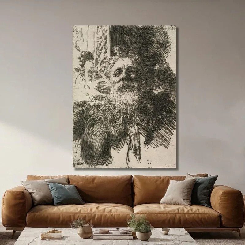 Augusto Rodin Anders Zorn quadro stampa su tela