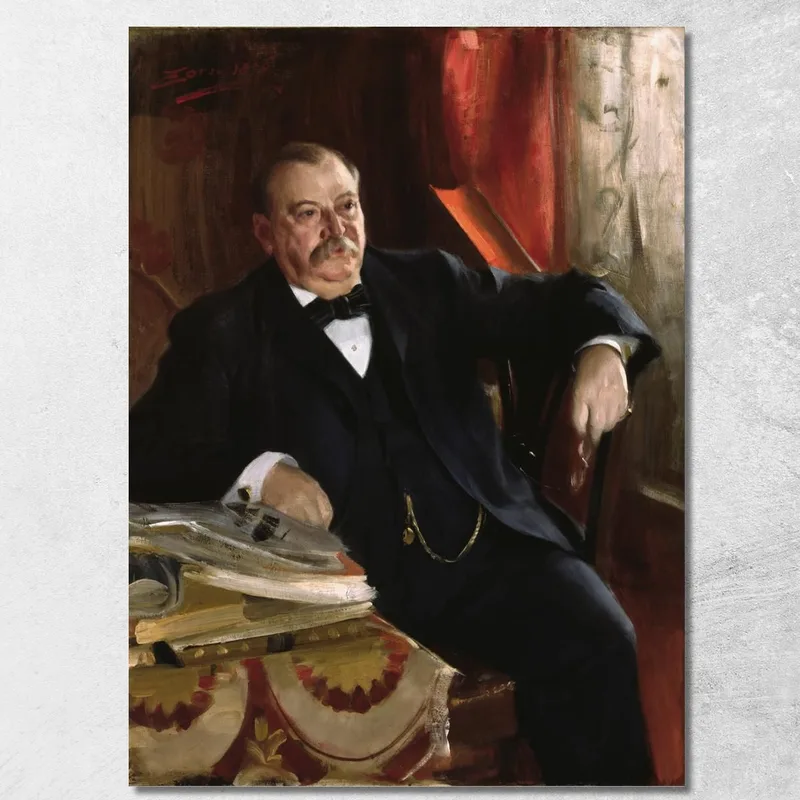 Grover Cleveland Anders Zorn quadro stampa su tela