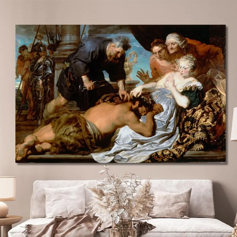 Sansone E Dalila Anthony van Dyck quadro stampa su tela