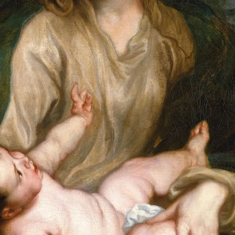 Madonna Col Bambino E Santa Caterina D'Alessandria Anthony van Dyck
