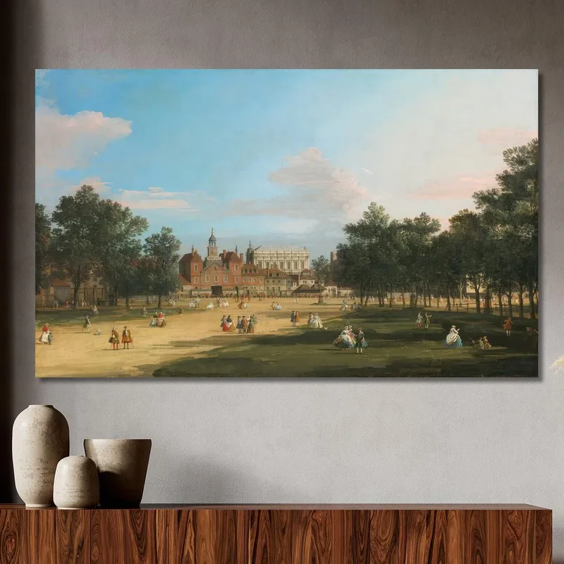 Ein Blick Auf Die Old Horse Guards Und Den Bankettsaal Whitehall Vom St. James Park Aus Gesehen Canaletto