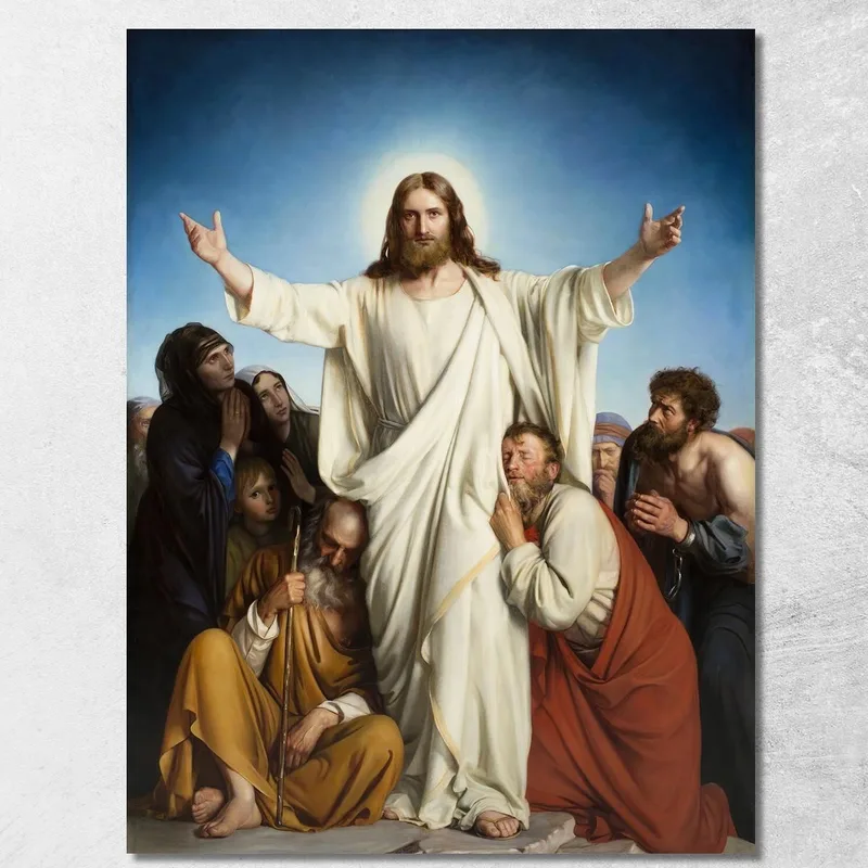 Cristo Il Consolatore Carl Bloch quadro stampa su tela