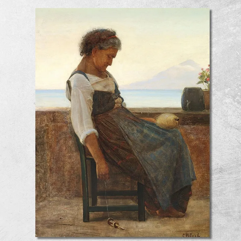 La Morlille Italiana Si Riposa Carl Bloch quadro stampa su tela