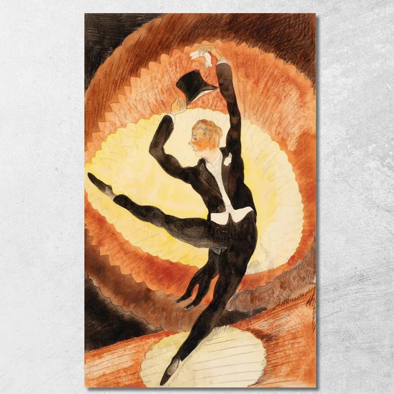 En Vodevil Bailarín Acrobático Con Sombrero De Copa Charles Demuth