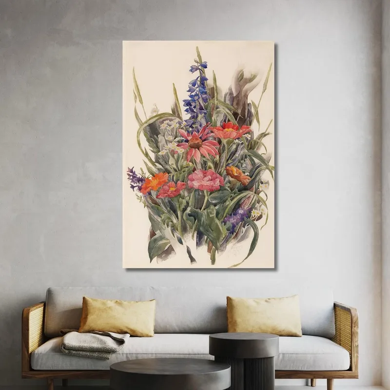 Zinnias Larkspur E Margherite Charles Demuth