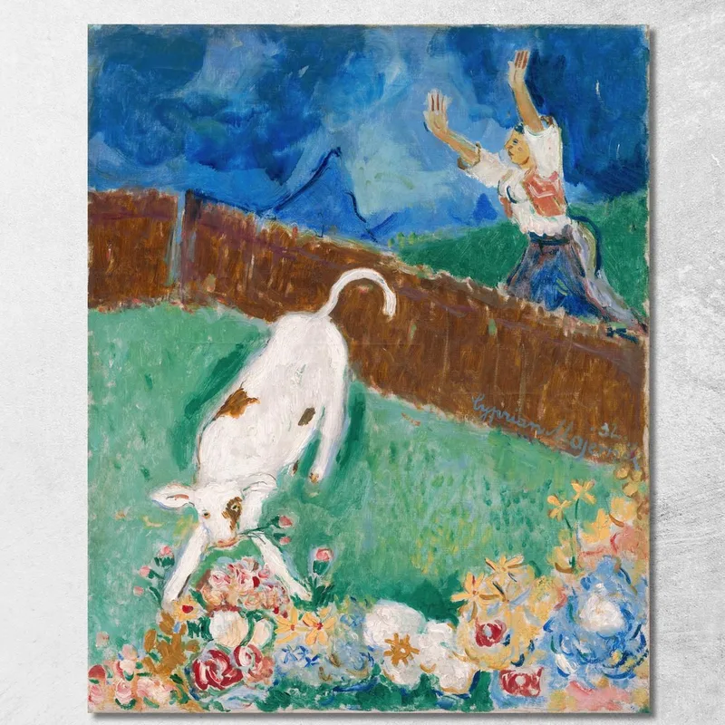 Vitello Cyprián Majerník quadro stampa su tela