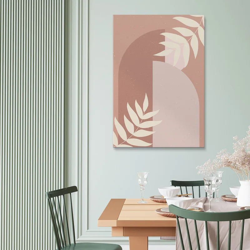 Boho Chic Minimal Framework Abstrakte Komposition In Rosa Und Beige