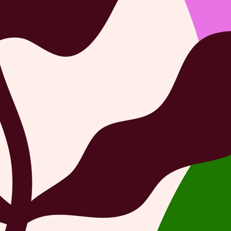 Abstract Botanical Shapes modern canvas