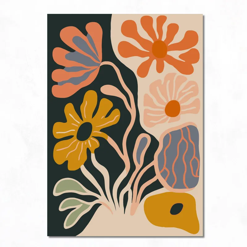 Harmonie Florale Abstraite tableau moderne