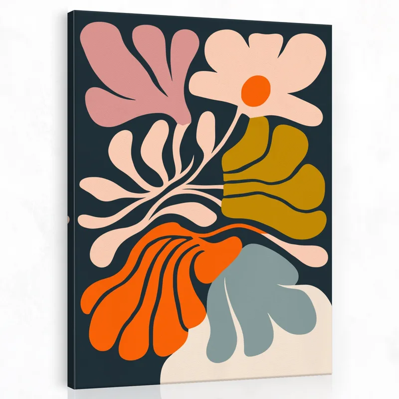 Abstract Floral Composition canvas art print