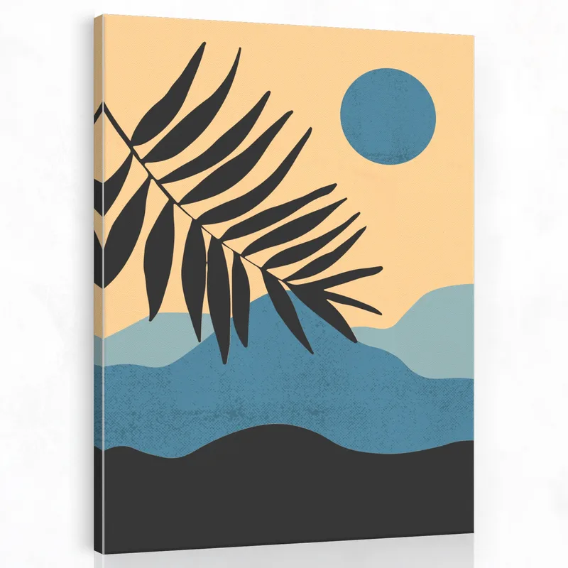 Abstrakte Palmsonne modernes wandbild