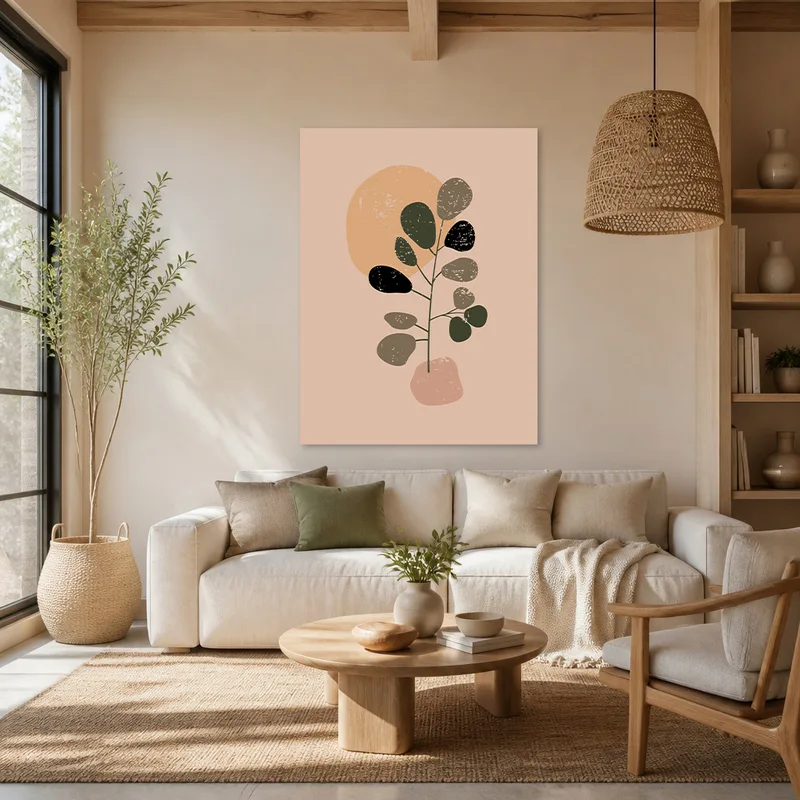 Canvas art print minimalist botanical abstract