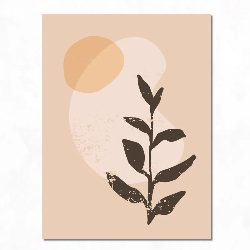 Impresion en lienzo silueta botánica minimalista