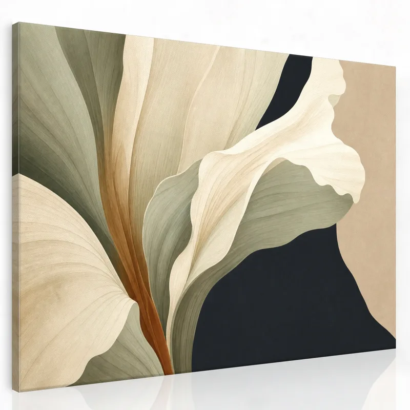Abstract Botanical Wave canvas art print