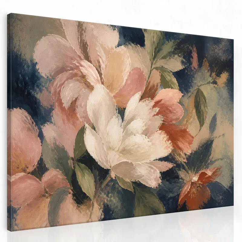 Canvas print pastel floral bouquet