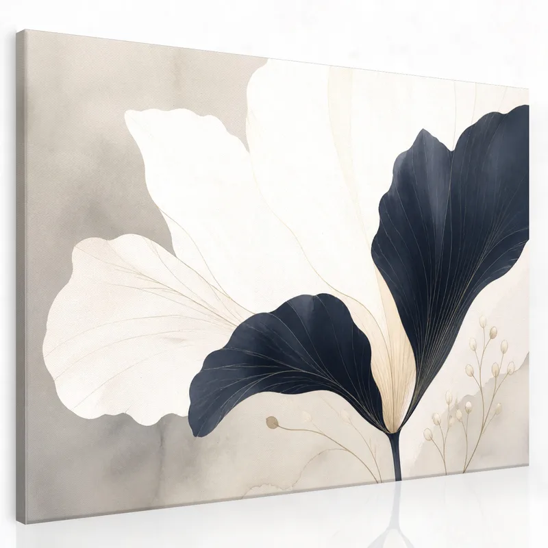 Canvas art print monochrome botanical elegance