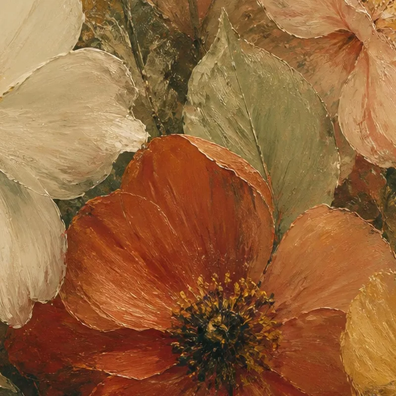 Impresion en lienzo ramo floral vintage