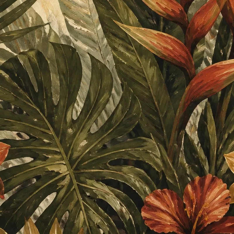 Armonía botánica tropical cuadro en lienzo