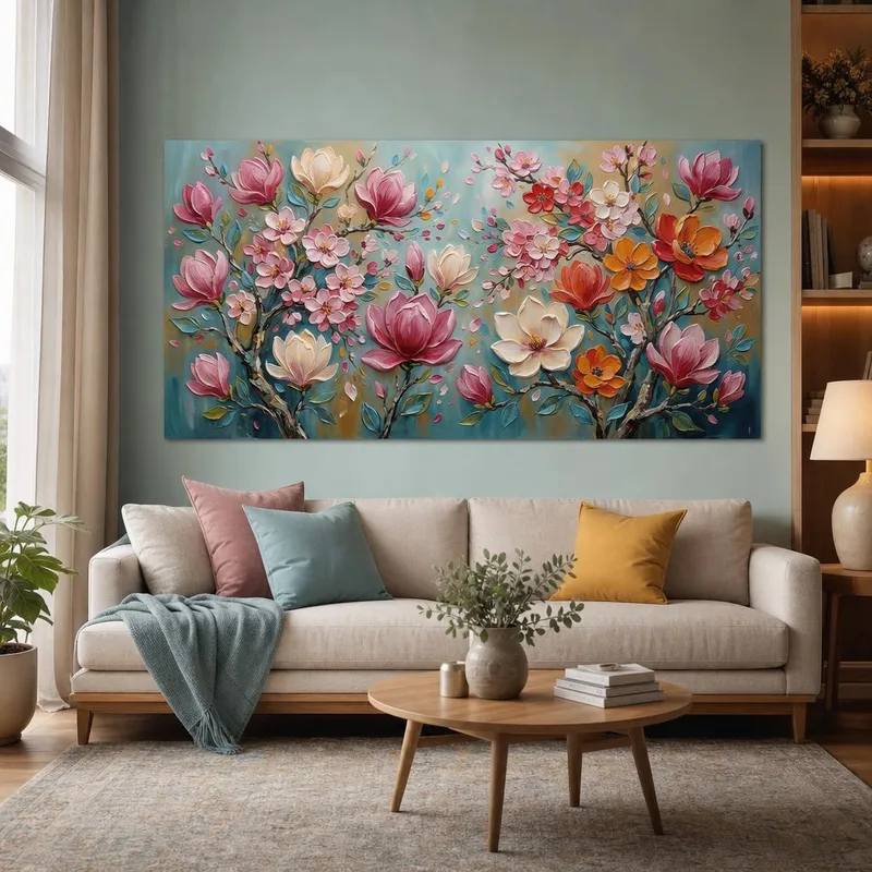 Kunstdruck lebendige blumenblüten