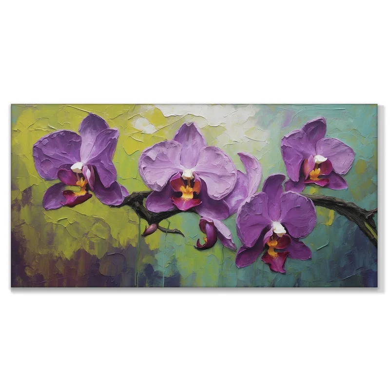 Stampa su canvas orchidea viola impressionista