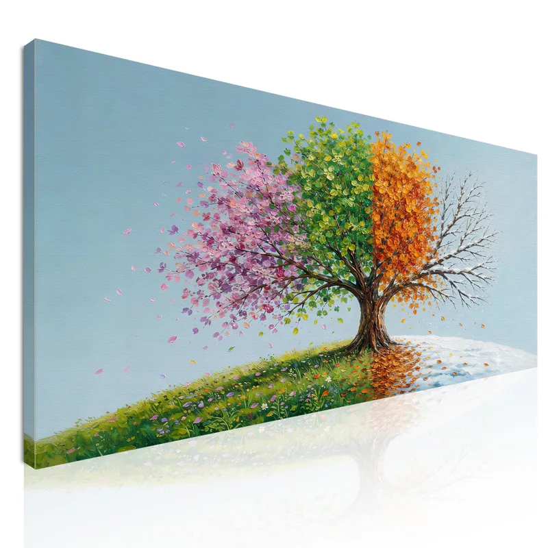 Fusione Albero delle Quattro Stagioni quadro canvas