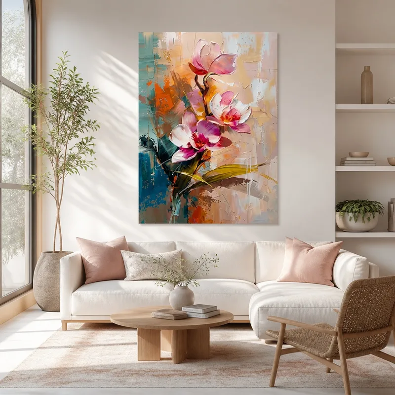 Fleur de Magnolia Rose tableau moderne