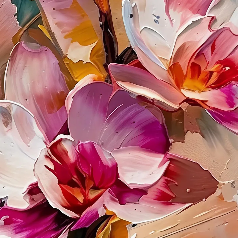 Fleur de Magnolia Rose tableau moderne