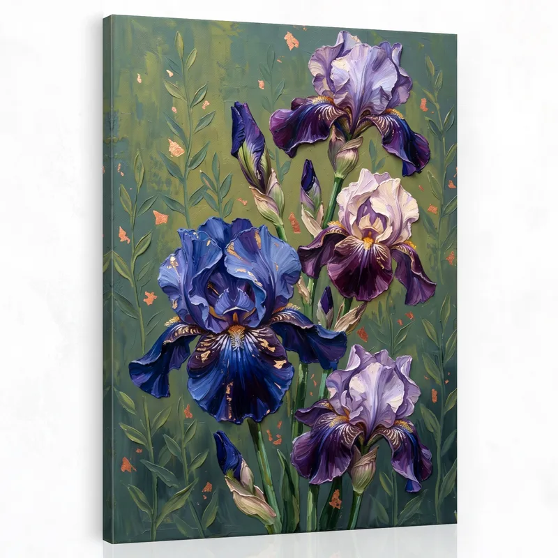 Fiori di Iris Viola quadro canvas