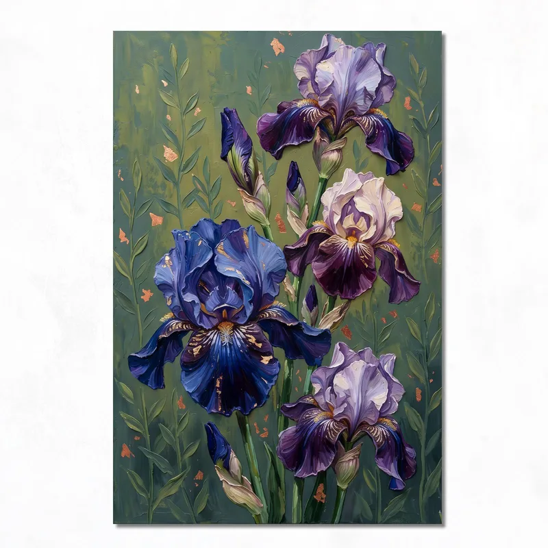 Fiori di Iris Viola quadro canvas