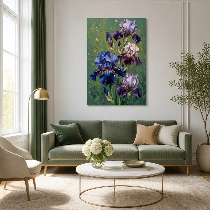 Fiori di Iris Viola quadro canvas