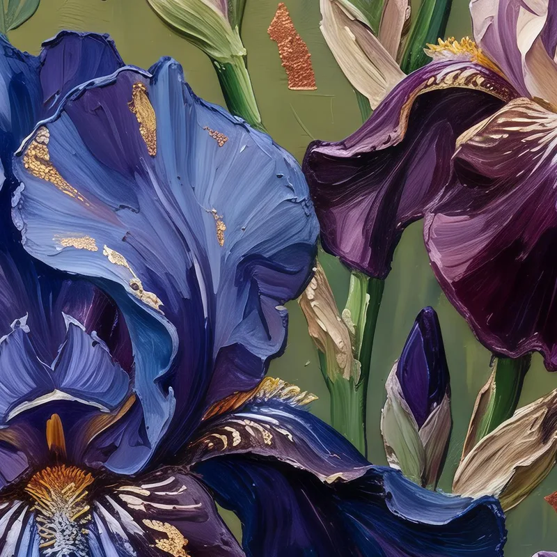 Fiori di Iris Viola quadro canvas