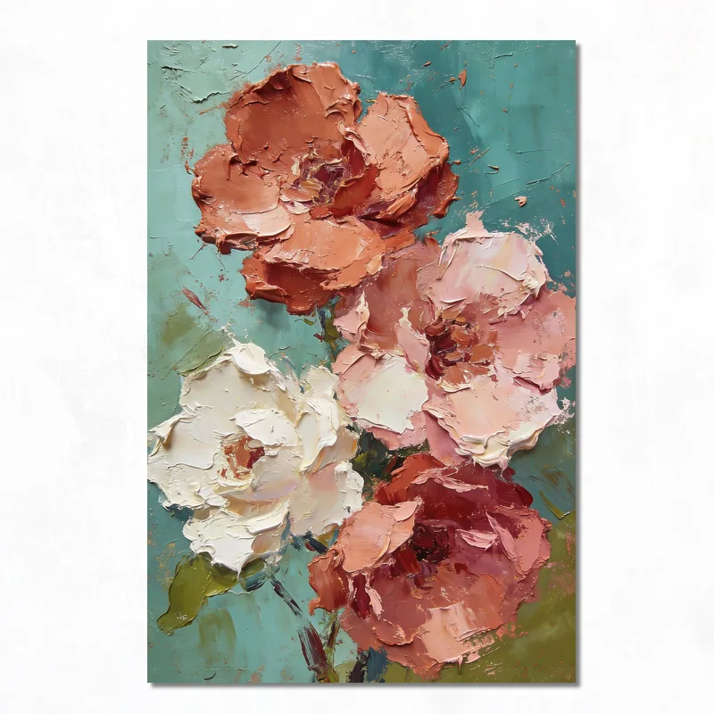 Impression sur toile bouquet floral abstrait audacieux