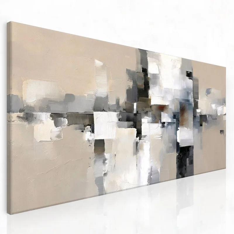 Abstract Monochrome Textures modern canvas