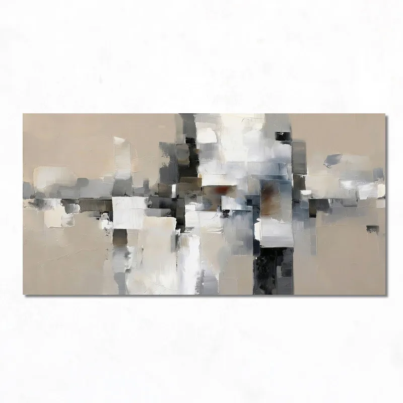 Abstract Monochrome Textures modern canvas