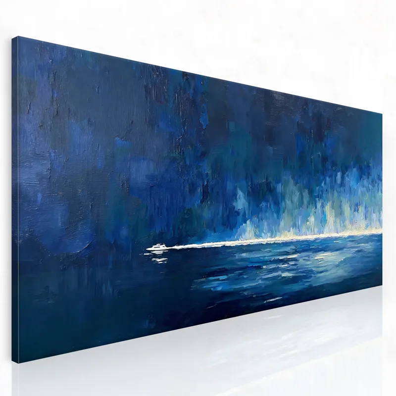 Fine art print blue tranquil waterscape