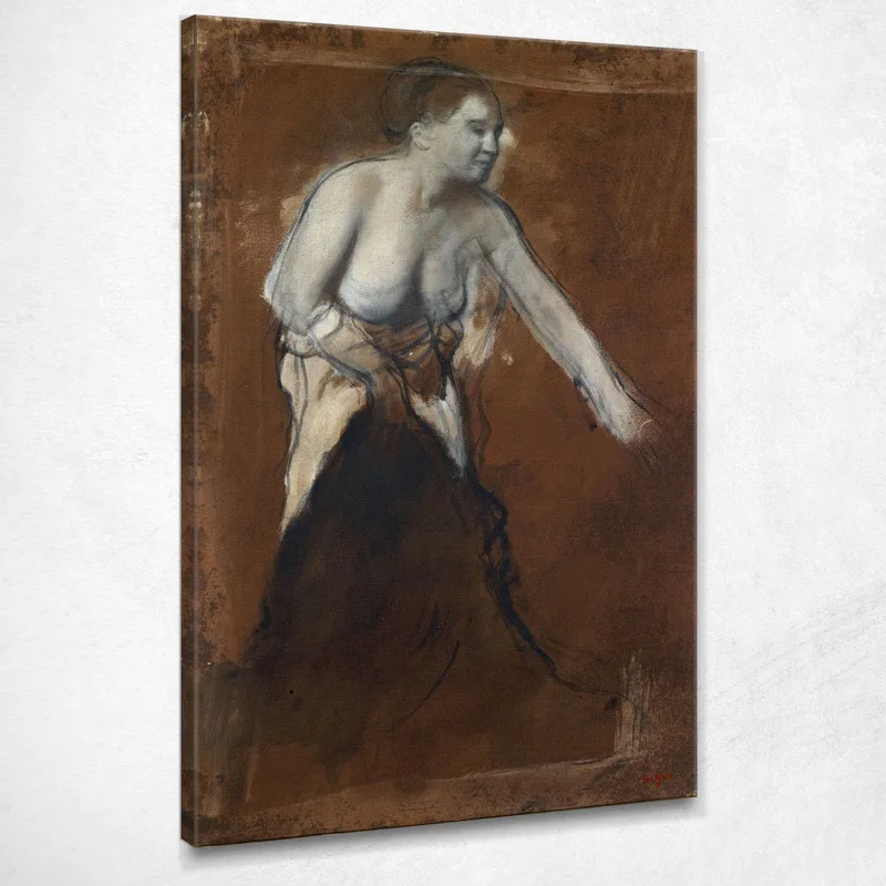 Standing Female Figure With Bared Torso (Young Woman At Her Toilette) Edgar Degas